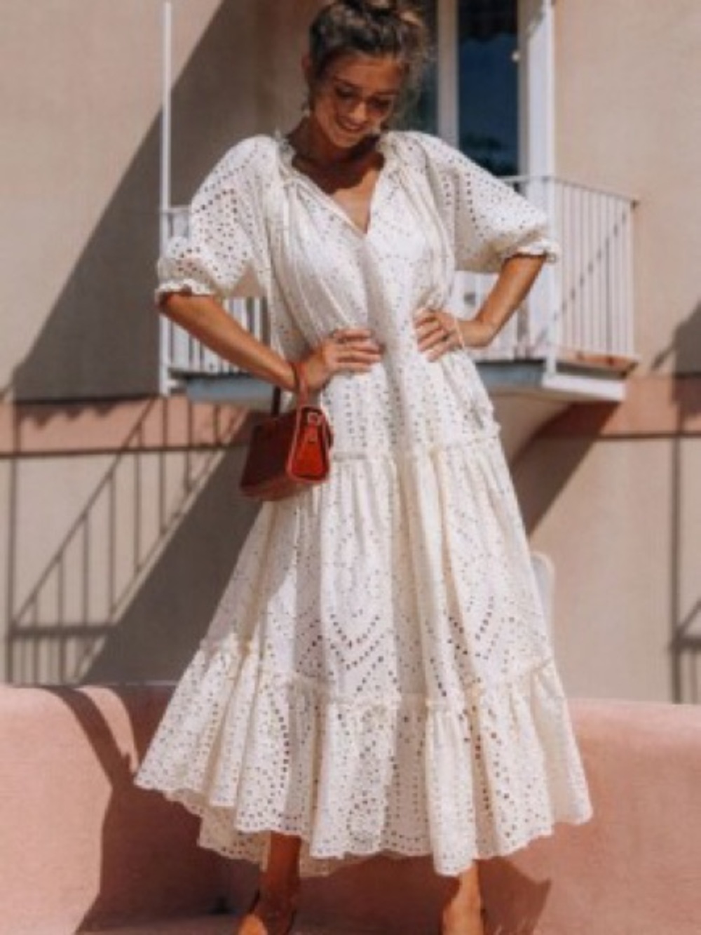 Spell and The Gypsy Collective Fairytale Anglaise Flowy Eyelet Maxi Dress Gown